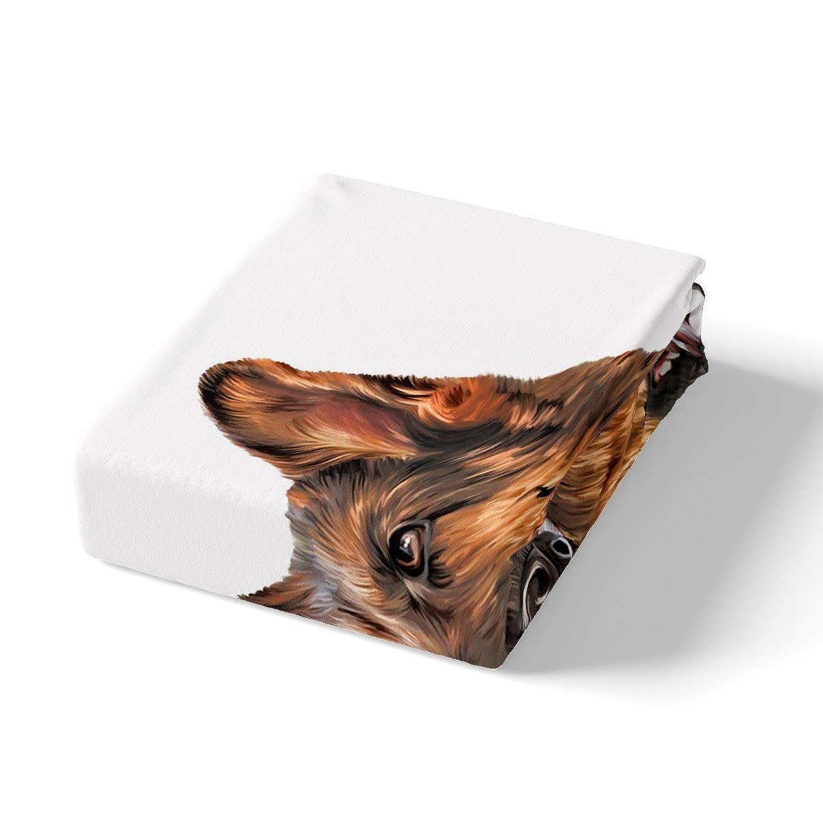 Loussiesd Dog Duvet Cover Set Watercolor German Shepherd Print Bedding Set 3D Animal Pattern Comforter Cover for Kids Boys Men Hypoallergenic Quilt Cover Decor Bedroom Collection 3Pcs King - Image 2