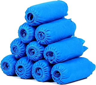 100 Pack450grams Disposable Shoe Covers Durable Waterproof & Anti-Slip Boot Covers for Indoor Floor Carpet, Home, Museum, ...