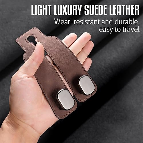 Miniatura 5 de Drkicsy Gancho doble para respaldo de asiento de automóvil, reposacabezas de asiento de automóvil, ganchos dobles y soporte para teléfono celular,