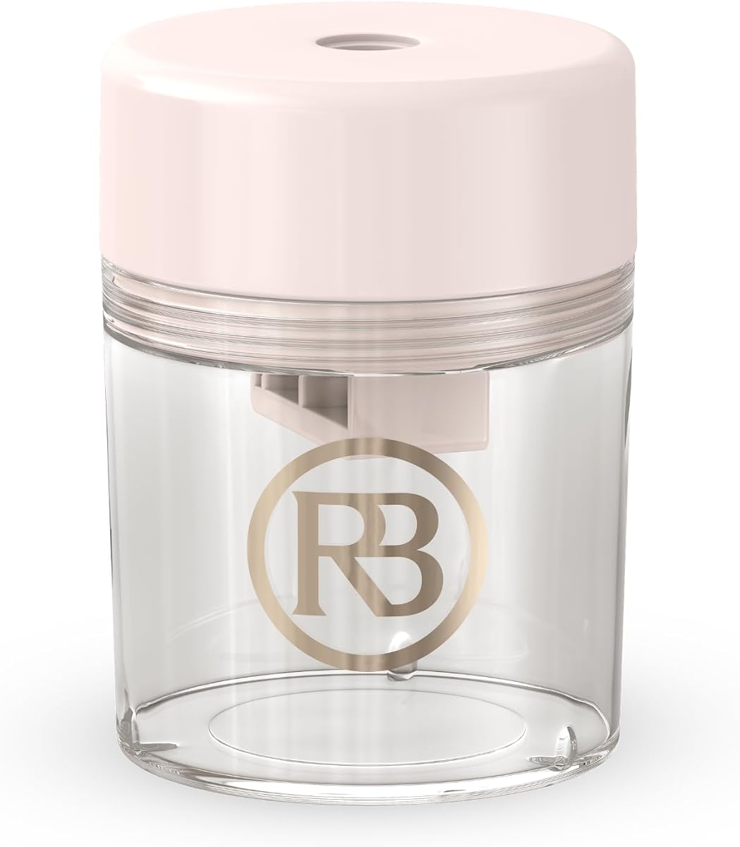 Lip & Eye Liner Pencil Sharpener, German Blade, Pink | Mess-Free Reservoir for Smooth Precise Tips, Travel-Friendly, Fits Standard Makeup Pencils