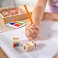 Vista 8 de Juego de sellos de madera Melissa & Doug Favorite Things, 26 sellos de madera con tintas de 4