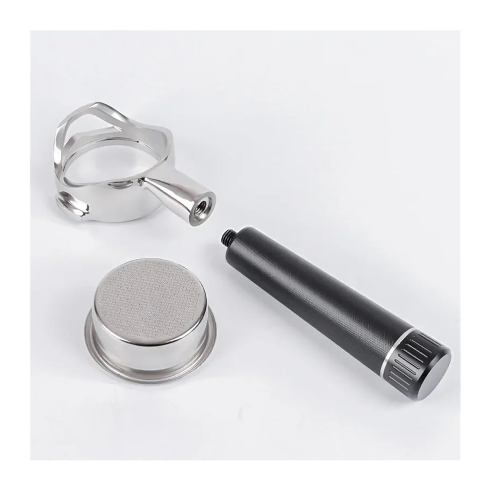 Portafiltro hueco sin fondo de 58 mm for filtro máquina universal acero inoxidable(58mm-E61-silver)