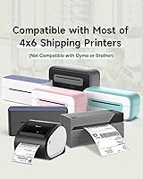 Vista 4 de Memoking Etiqueta térmica circular de 2 pulgadas, etiqueta adhesiva redonda autoadhesiva, etiqueta de impresora térmica directa circular para diseño