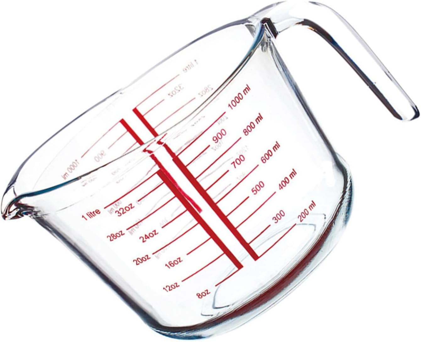 Glass Baking Tool Practical Measuring Cup Scale Measure Cup Pink Wide Mouth Easy to Use
