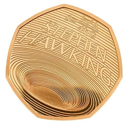 24ct Gold Plated 2019 Stephen Hawking BUNC 50p Fifty Pence Coin with Capsule Holder in a Pouch Wallet