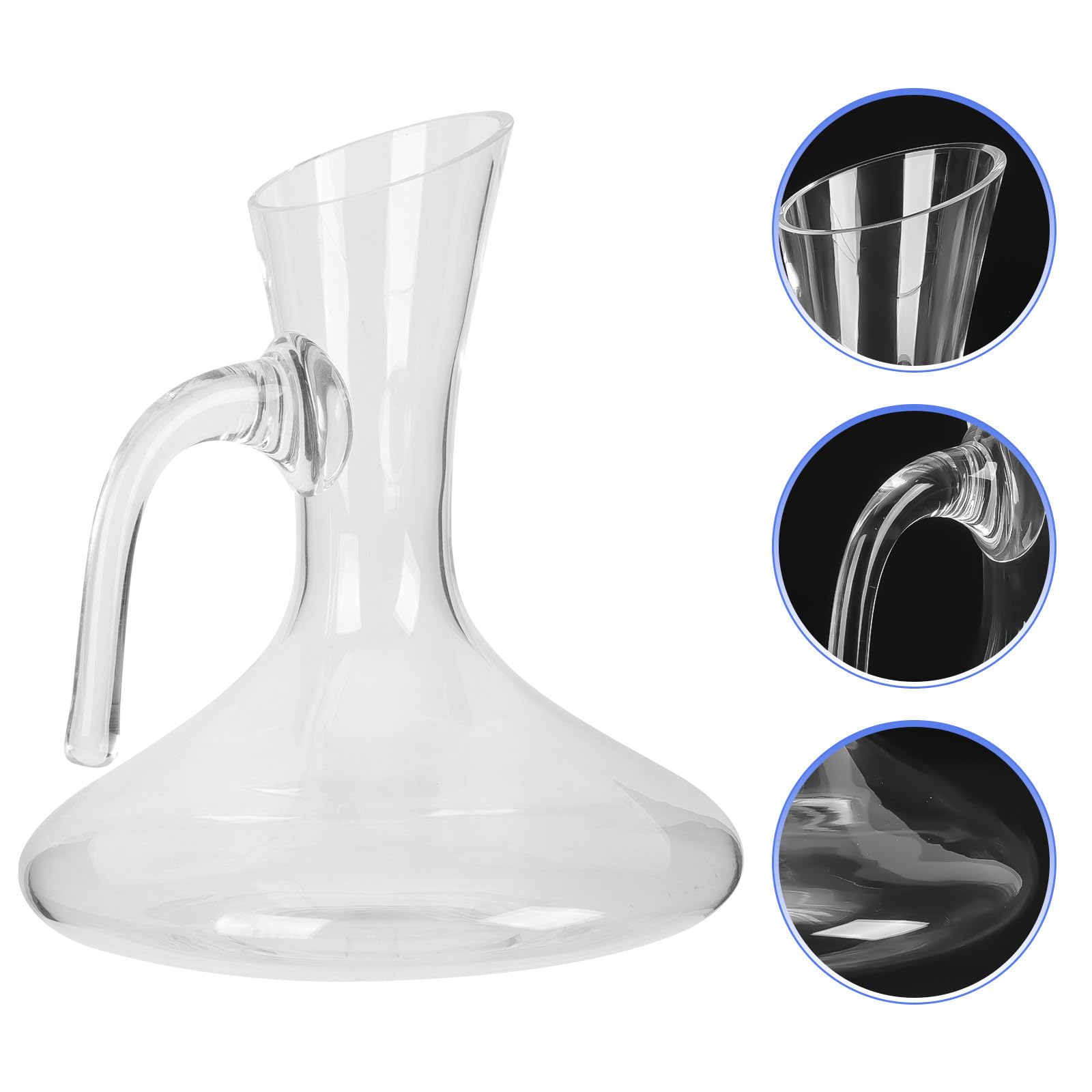 Operitacx Decantador de Vino Profesional de Vidrio con Diseño Elegante y Seguro Dispensador de Licor para Whisky y Vino Tinto Accesorio Práctico para Uso Doméstico y Restaurante