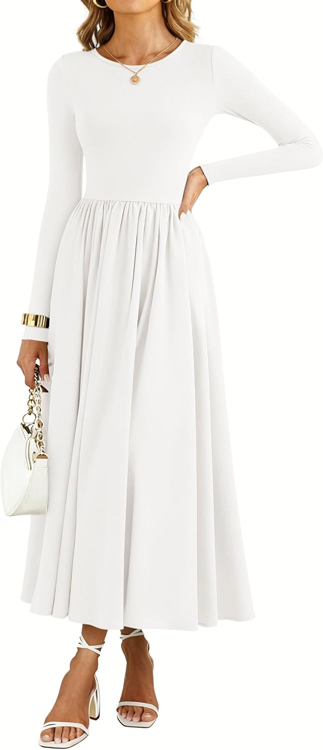 knee length dresses for ladies Black Knit Flowy Midi Dress Xs