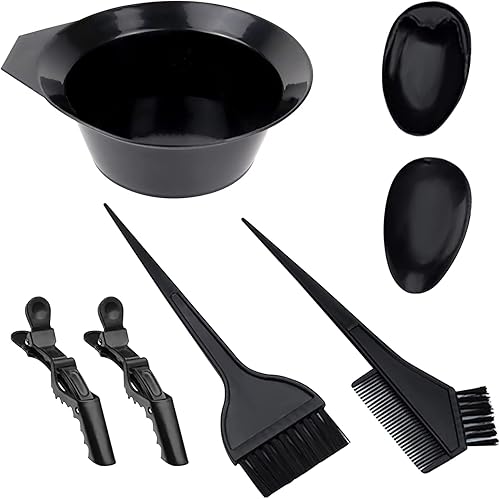1st Choice Juego de brochas y tazones de color para teñir el cabello, kit de tazón de mezcla de cepillo de color de cabello, peine de tinte para