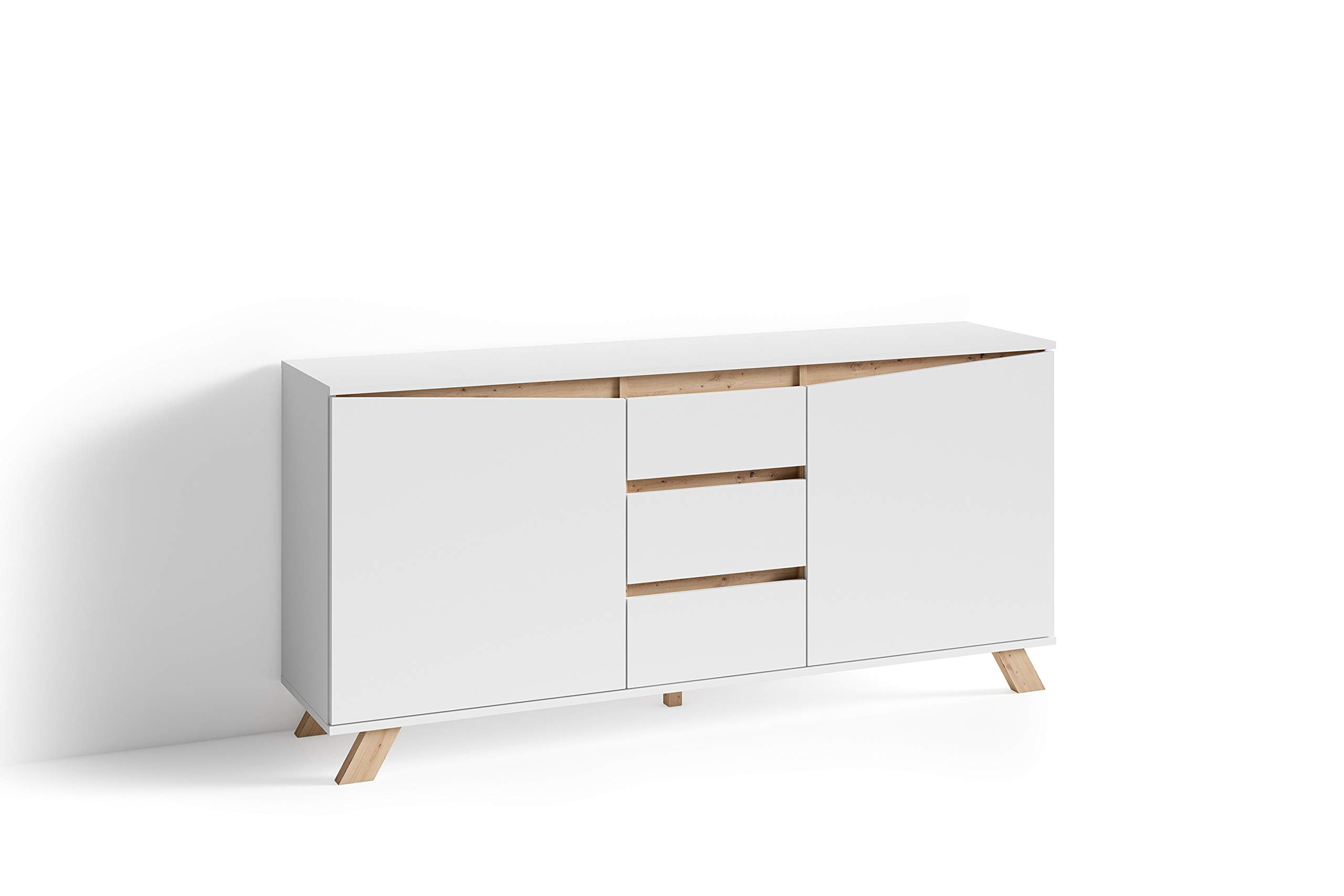 byLIVING Buffet Valentin avec 2 Portes et 3 tiroirs