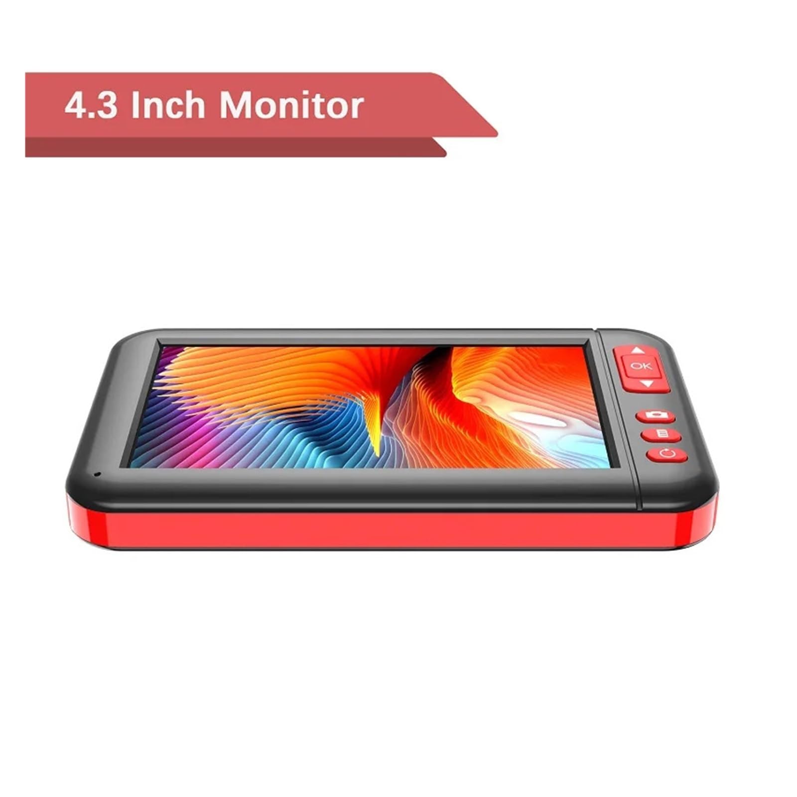 Industrielle Endoskopkamera mit 4,3-Zoll-IPS-Bildschirm, HD1080P, 2,0 MP, 8-mm-Objektiv, USB-Anschluss, 8 LEDs, wasserdicht, Fotofunktion