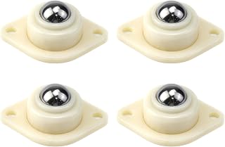 Roller Ball Transfer Bearing 24mm Diameter Flange Mounted Nylon Steel Ball Transfer Unit Rotation Ball Casters Pack of 4