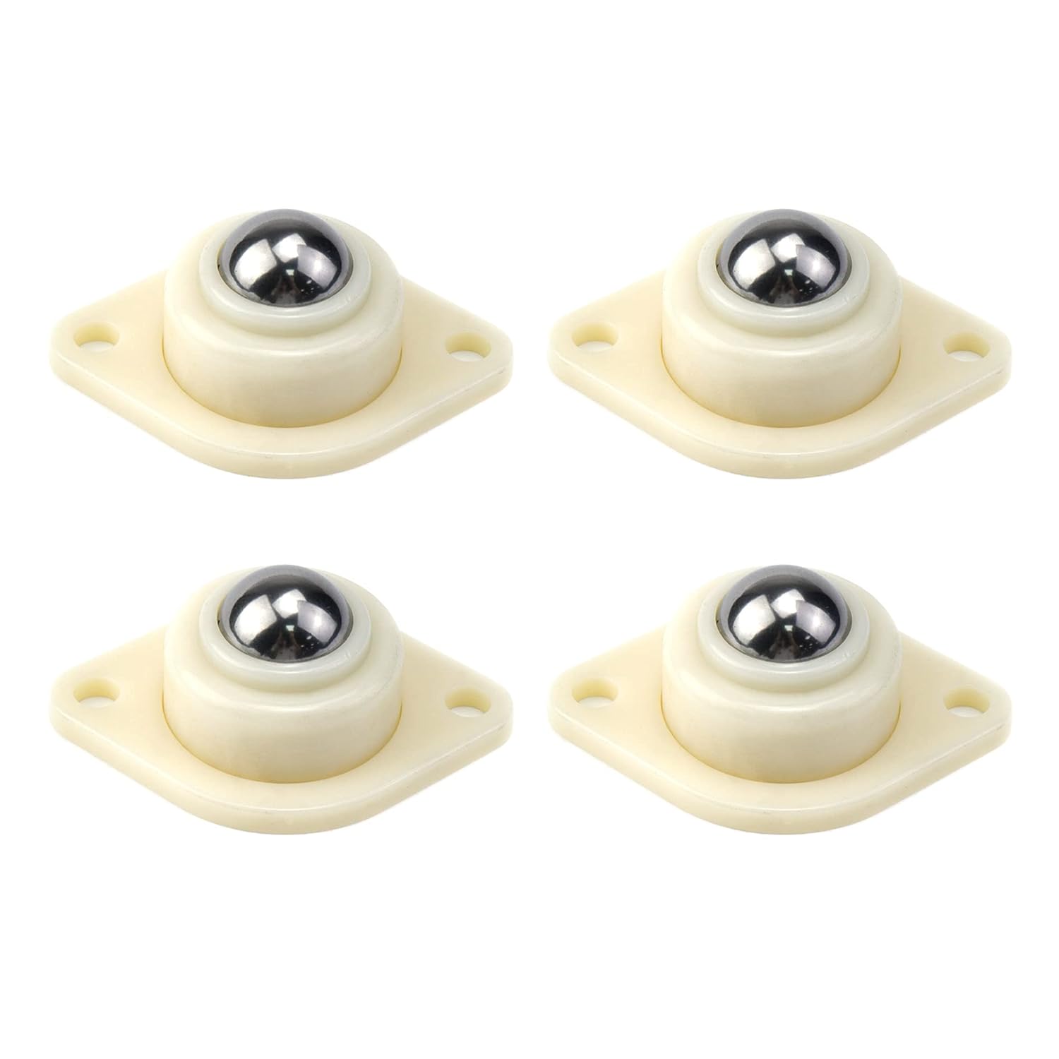 HNGSON Roller Ball Transfer Bearing 24mm Diameter Flange Mounted Nylon