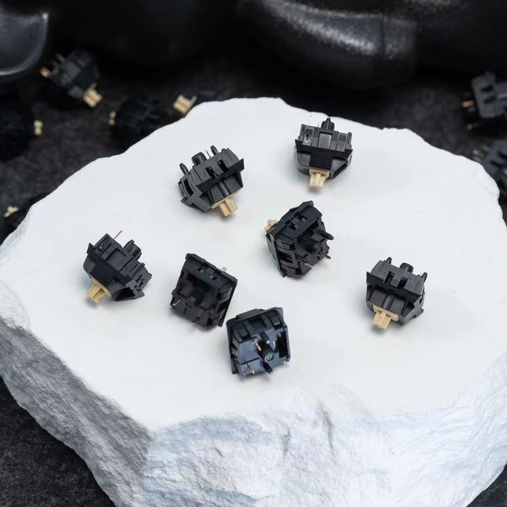 Keygeek Y3 Switch, Interrupteur Mécanique Linéaire Thocky Pré-lubrifié pour Clavier Mécanique(40g,110PCS)