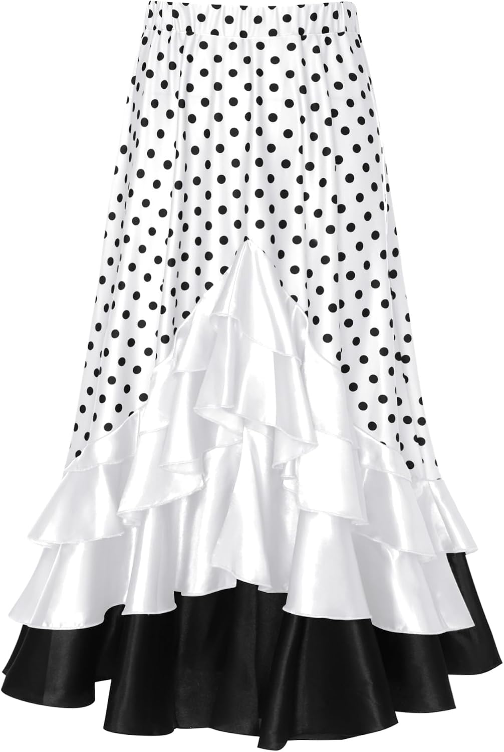 Alvivi Girls Mexico Folklorico Dance Skirt Flamenco Full Circle Skirt