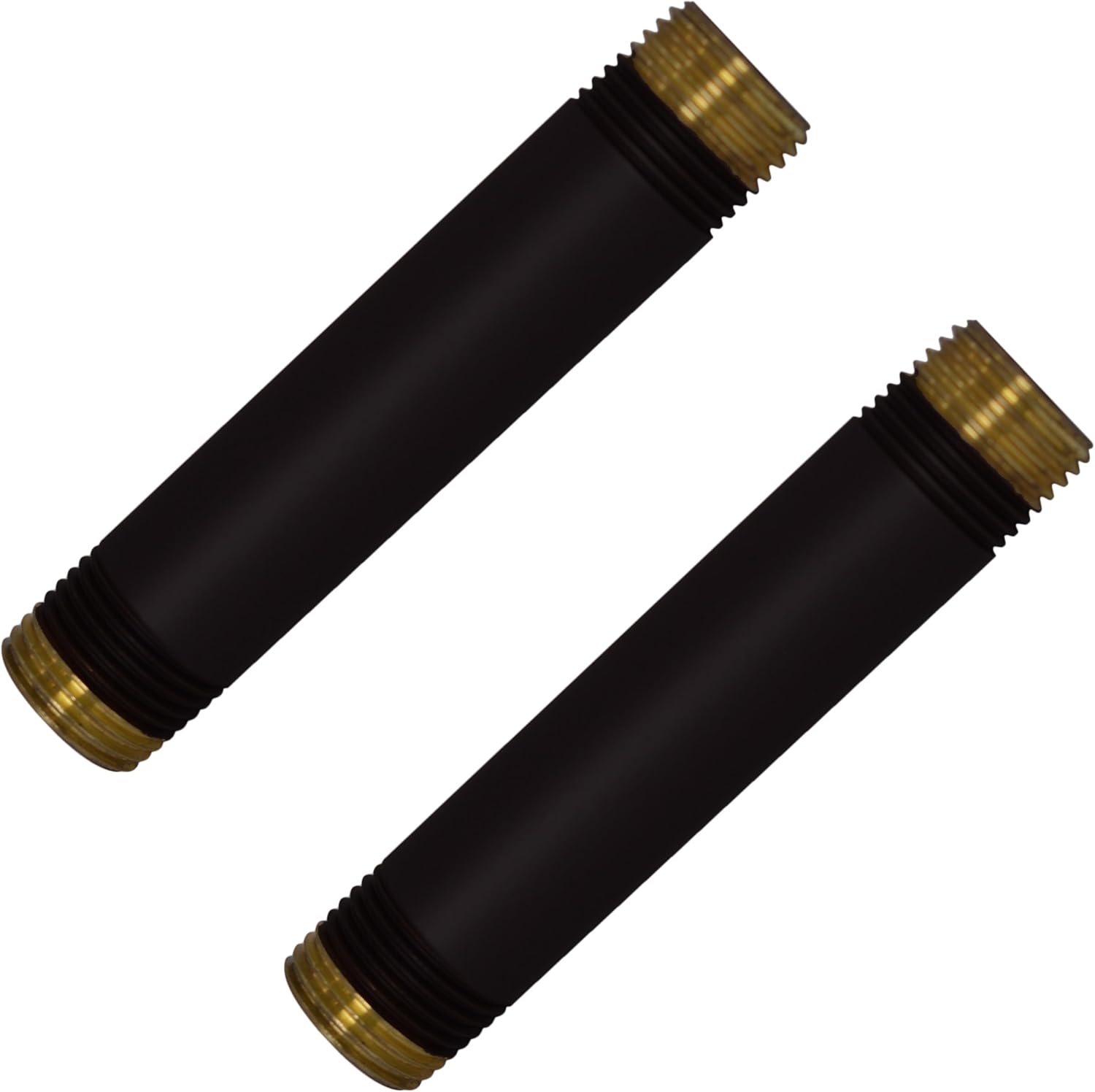 Westbrass D12104-62 ½” x 4" IPS Brass Pipe Nipple, Matte Black