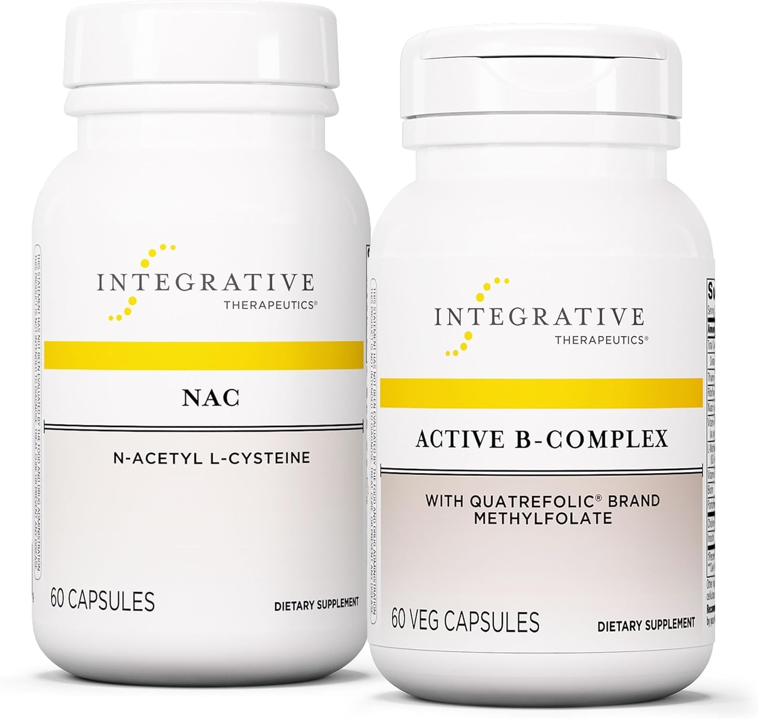 Integrative Therapeutics Bundle with Active B-Complex, 60 Capsules & NAC, 60 Capsules - Active B-Complex to Support Energy Metabolism* - NAC to Support Healthy
