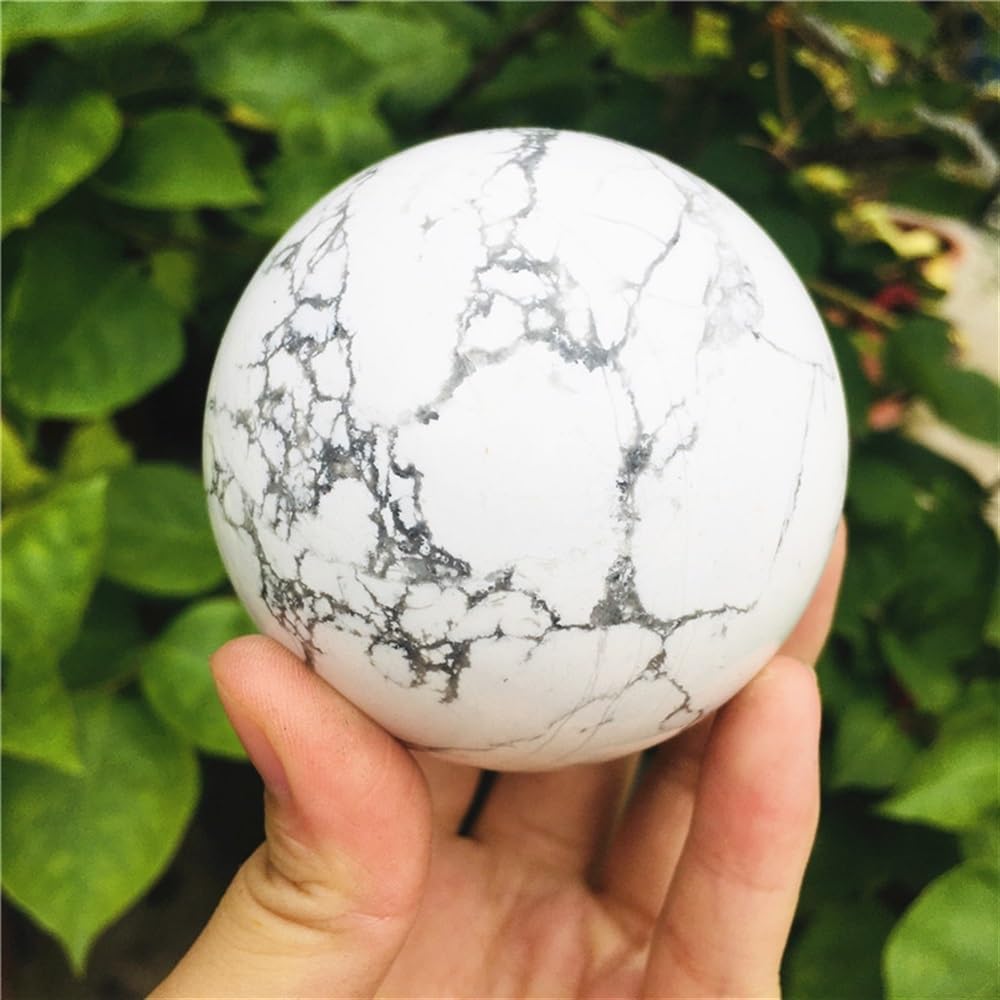 天然水晶の原石 ホワイトターコイズオーラクォーツクリスタルナチュラルホワイトターコイズクリスタルボールストーン (Size : 40