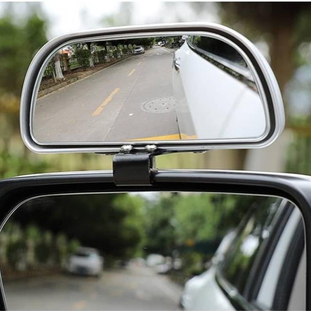 Berfi Life Blind Spot Mirror for Car, Rectangle Rear View HD Glass Wide Angle Mirror, Auto Interior Baby Mirror for Cars Trucks SUVs RVs Accessories Sliver 2pcs