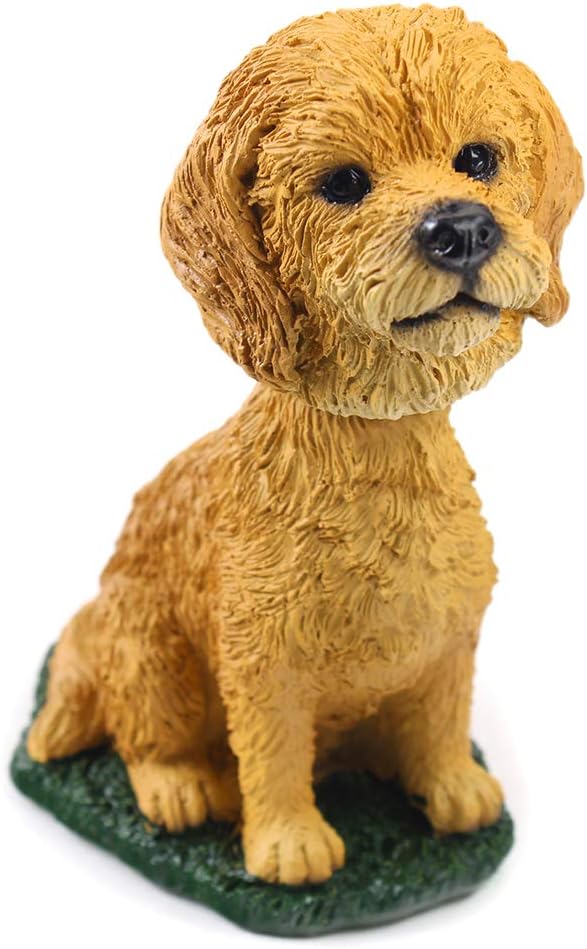 Goldendoodle Dog Bobblehead Figure for Car Dash Desk Fun Accessory
