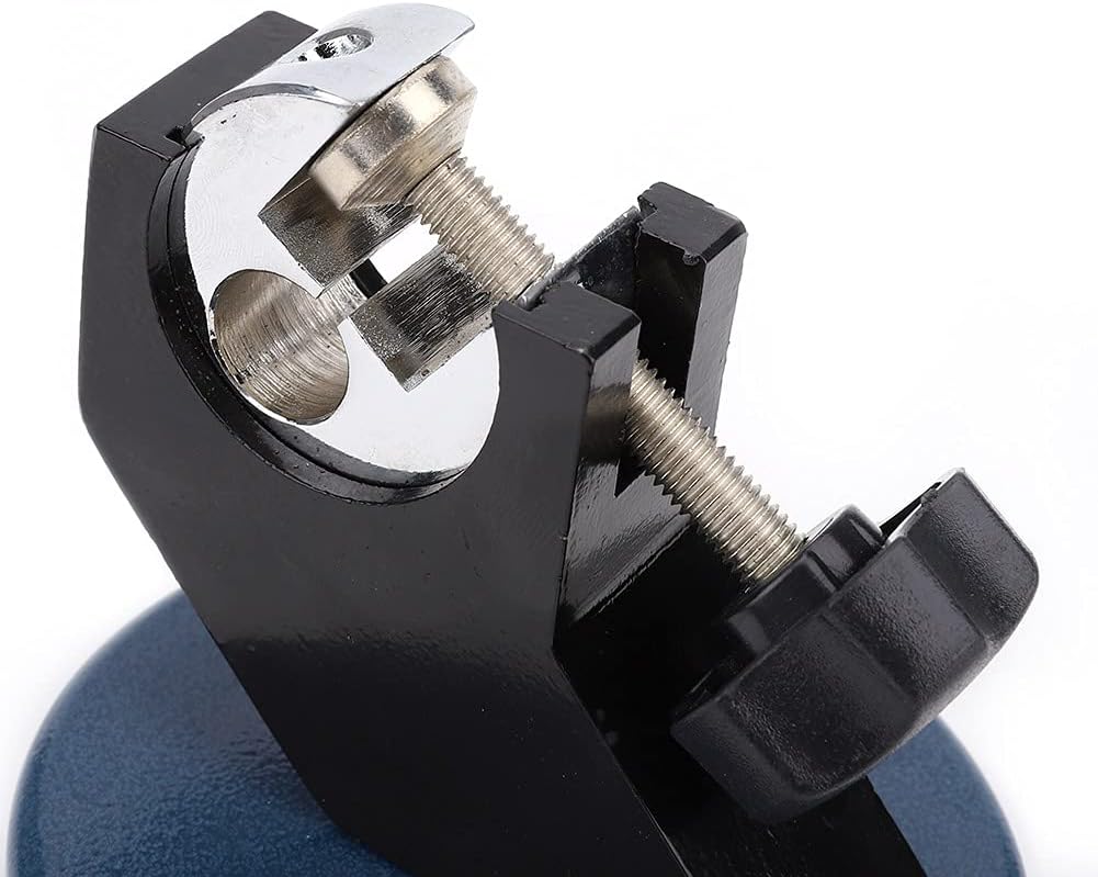 0 - 100mm Micrometer Stand Bracket with Round Base, Cast Steel Micrometer Holder for Screw - Thread Outside Micrometer, Stable Pedestal for Machining and Calibration