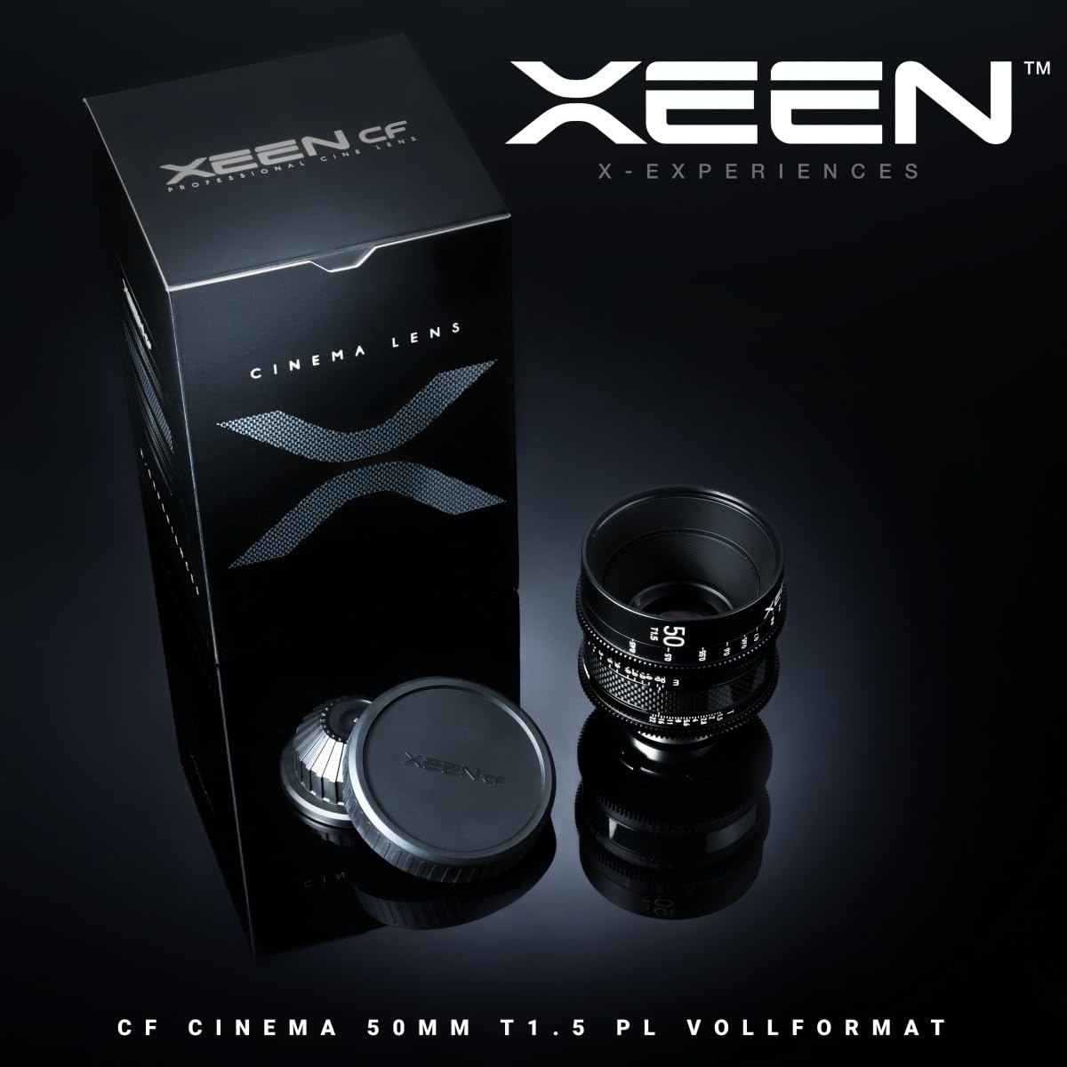XEEN CF Cinema 50mm T1,5 PL Vollformat – professionelles Cine-Objektiv – Carbon Linsenzylinder – extrem kompakt