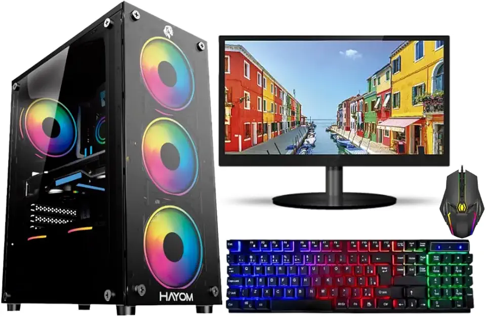 PC GAMER AMD RYZEN 3 5300G - 8GB DDR4 - SSD 240GB - RADEON VEGA 8 - MONITOR 19'' - KIT GAMER RGB
