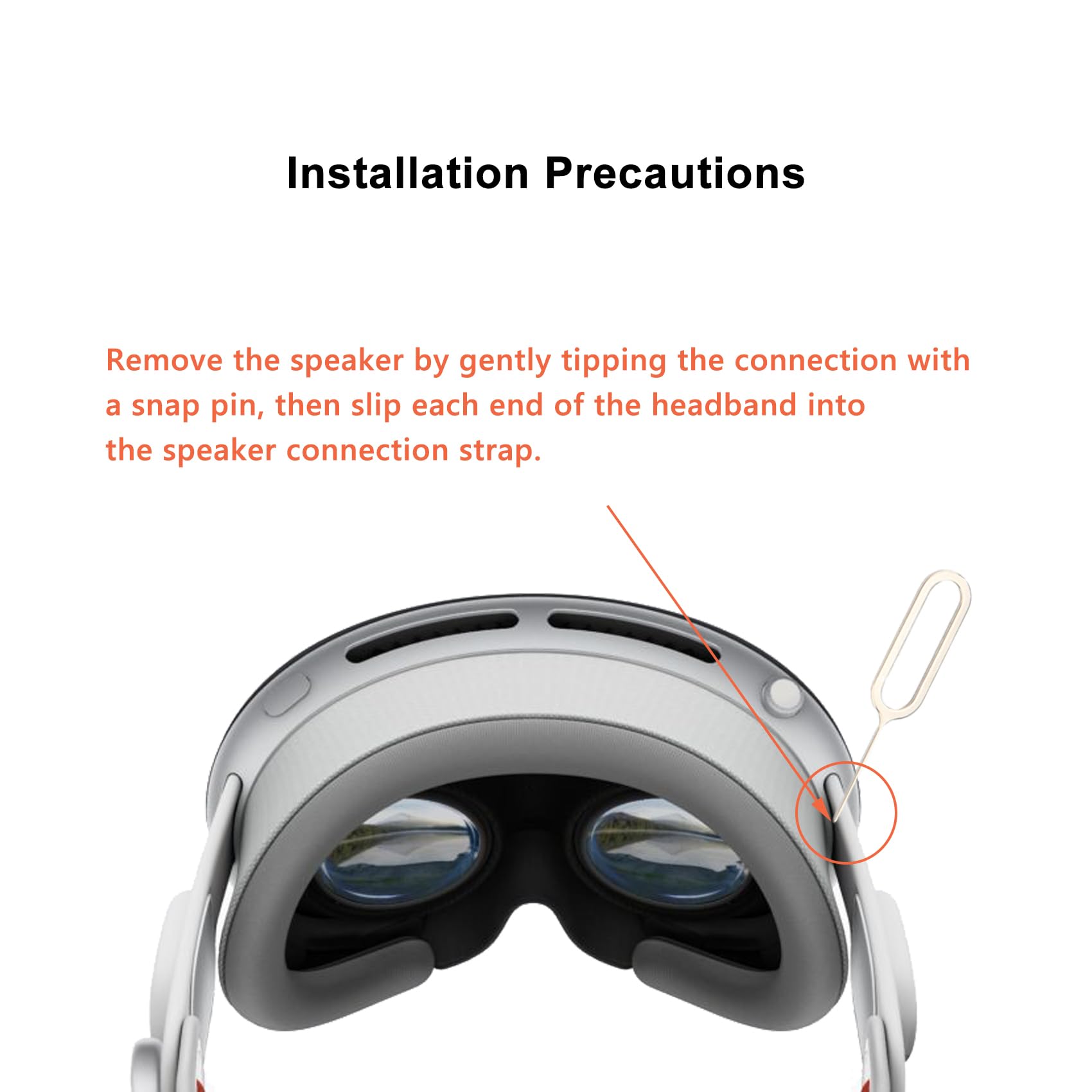 Fascia per la testa regolabile compatibile con Vision Pro, MR Headset Fascia con cinghia Elite Comodo cuscino Pad Cinghia di decompressione Ergonomia VR Accessori