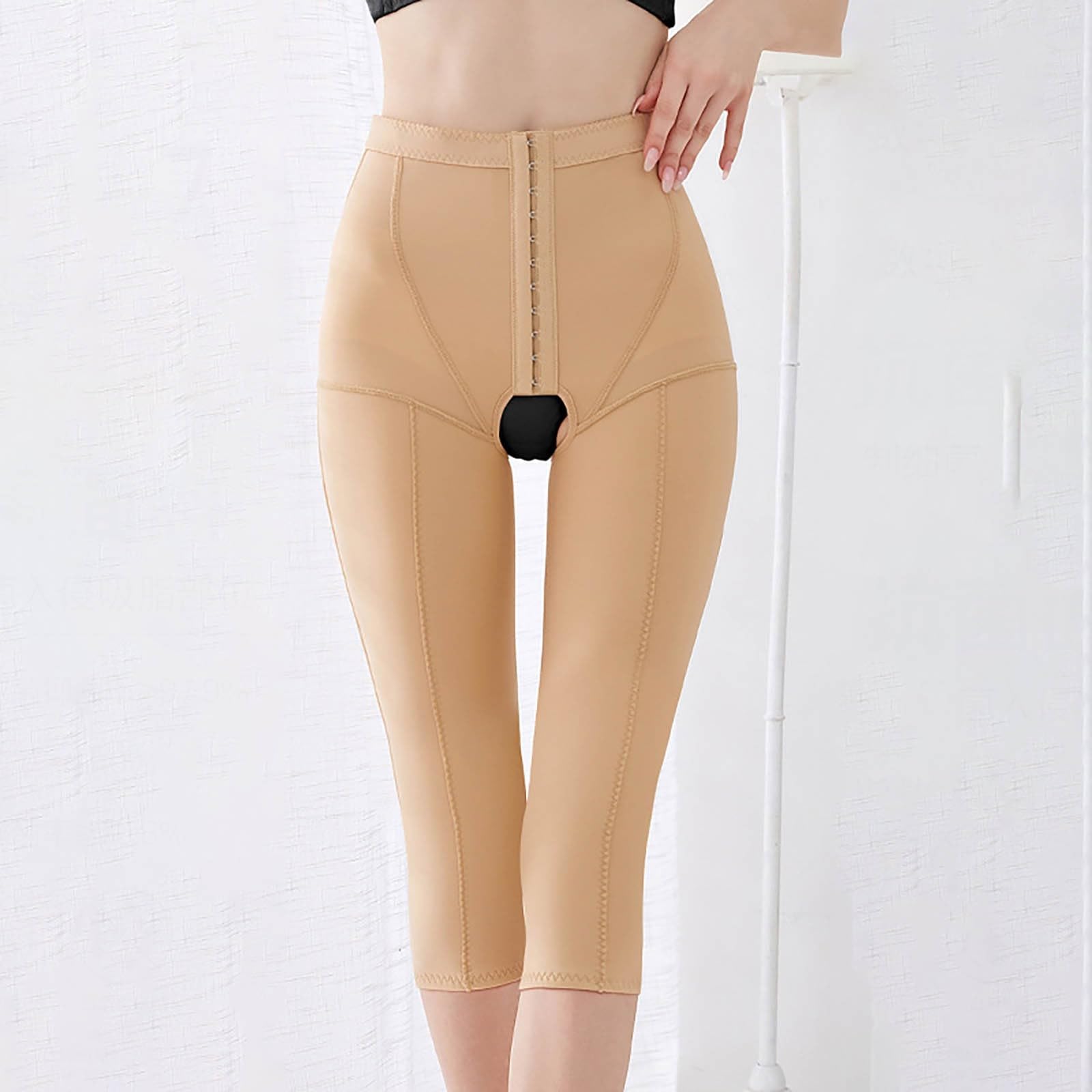 Genérico Leggings de compresión posoperatorios para mujer, pantalones cortos de adelgazamiento sin costuras elevadores de muslos de cintura alta