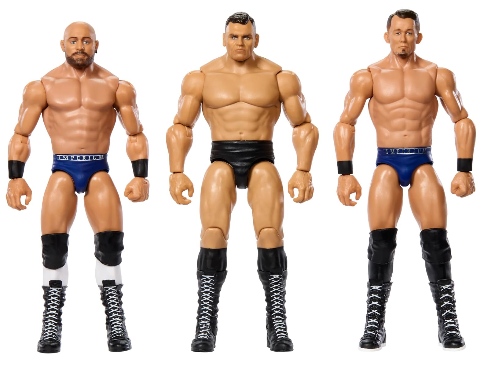 WWE Imperium Main Event Series Lot de 3 figurines de lutte Gunther, Ludwig Kaiser et Giovanni Vinci Mattel Basic