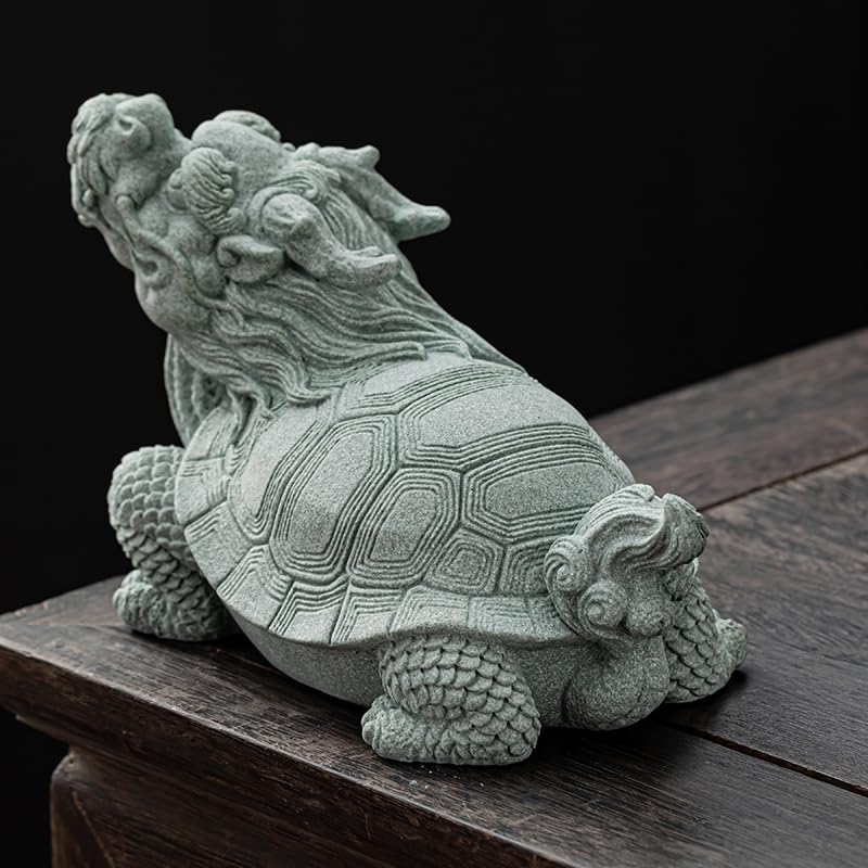Statua fatta a mano a forma di tè creativo per animali domestici, decorazione da tavolo per il tè, decorazione paesaggistica, arenaria blu, decorazione per la casa e il soggiorno, accessori per