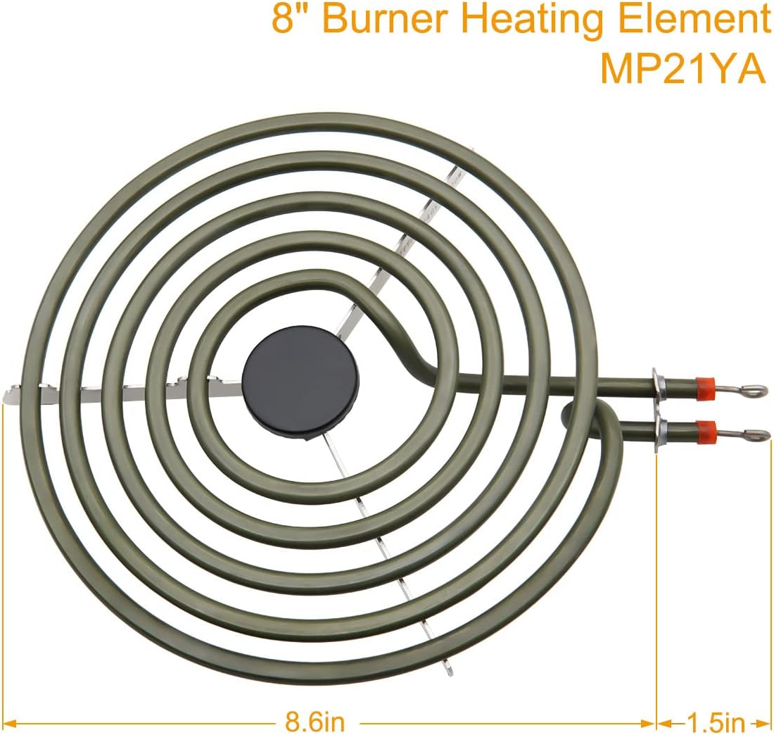 Siwdoy (Pack of 4) MP22YA Electric Range Burner Element Unit Set - 2 pcs MP15YA 6" and 2 pcs MP21YA 8"