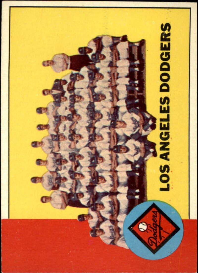 1963 Topps Baseball Series 4#337 Dodgers Team Los Angeles Dodgers Set Break 1 (Scans show ACTUAL Card Front and Back)