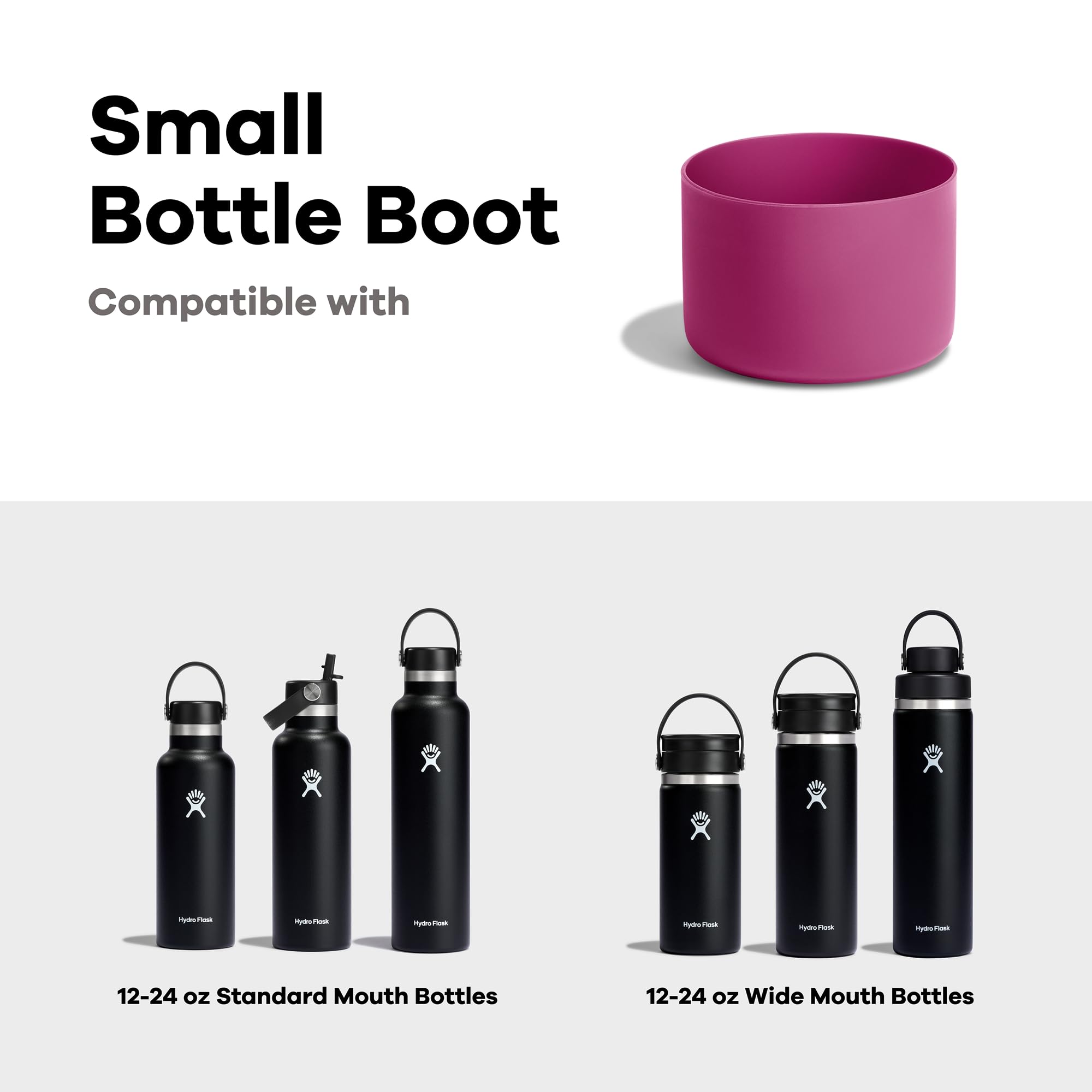 HYDRO FLASK, Silicone Flex Boot, Protective Silicone Sleeve Boot, Anti Slip Bottom Sleeve Cover for 355-710 ml Bottles, Small - Image 2