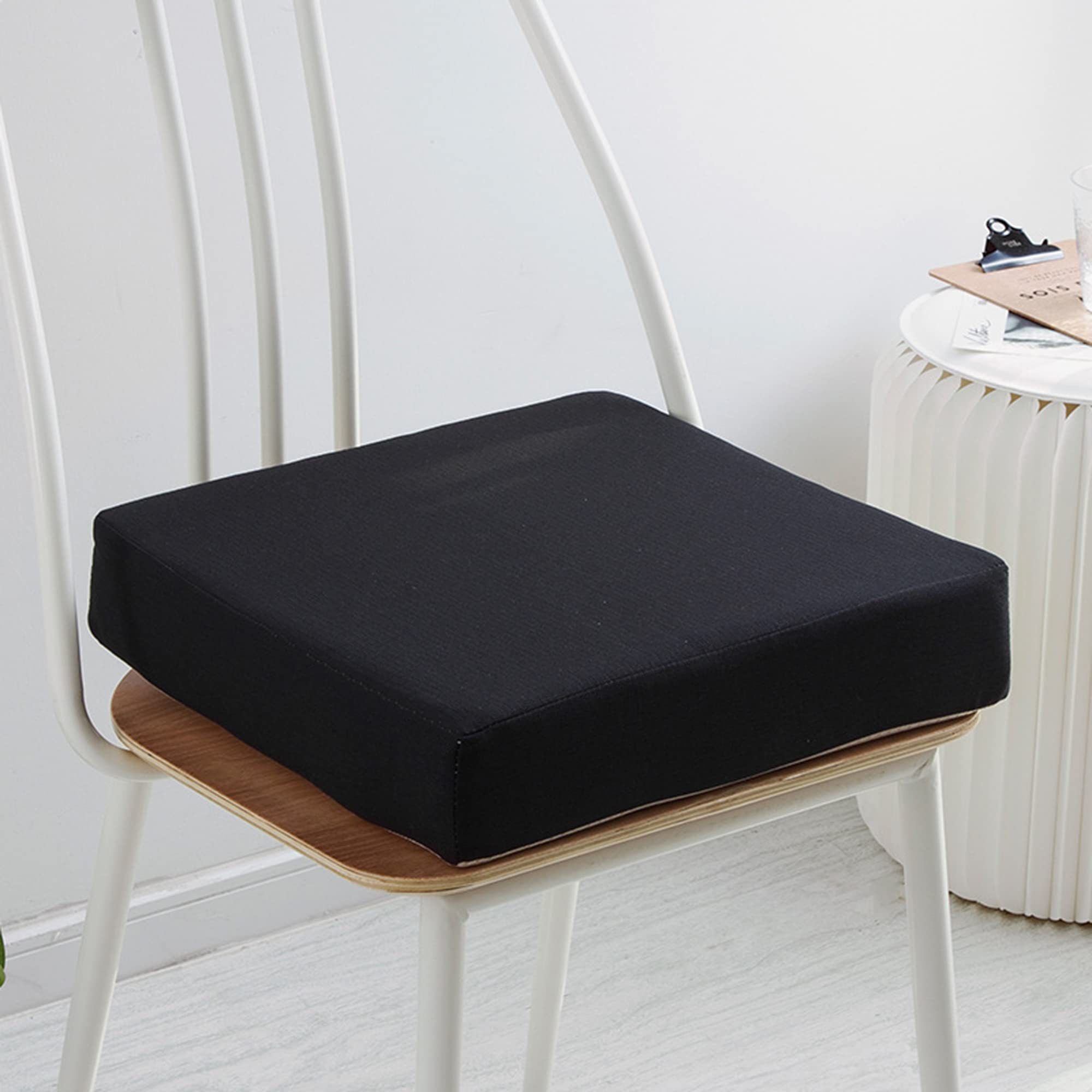 uyeoco Memory foam rimovibile spesso 5/8 cm 30/40/45/50 cm, cuscino antiscivolo, per sedie da pranzo, ufficio, cucina(Q6,25x25x5cm