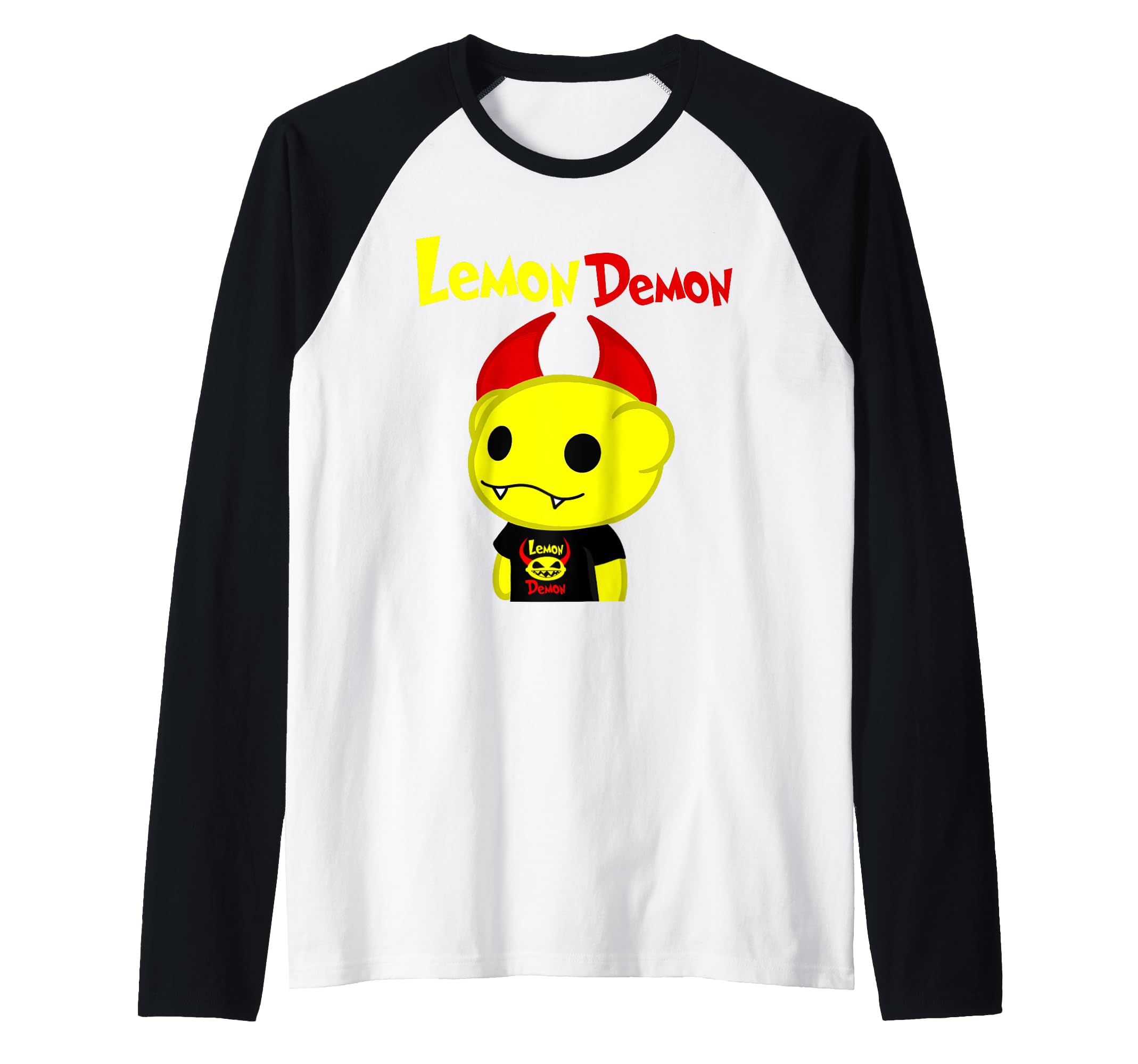 lemon demon-fruits funny Raglan Baseball Tee