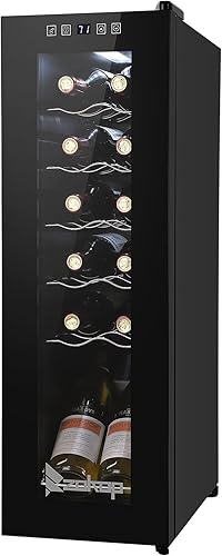 Miniatura 10 de Winado Refrigerador de vino con compresor de 28 botellas con temperatura ajustable, mini refrigerador de vino compacto independiente con control