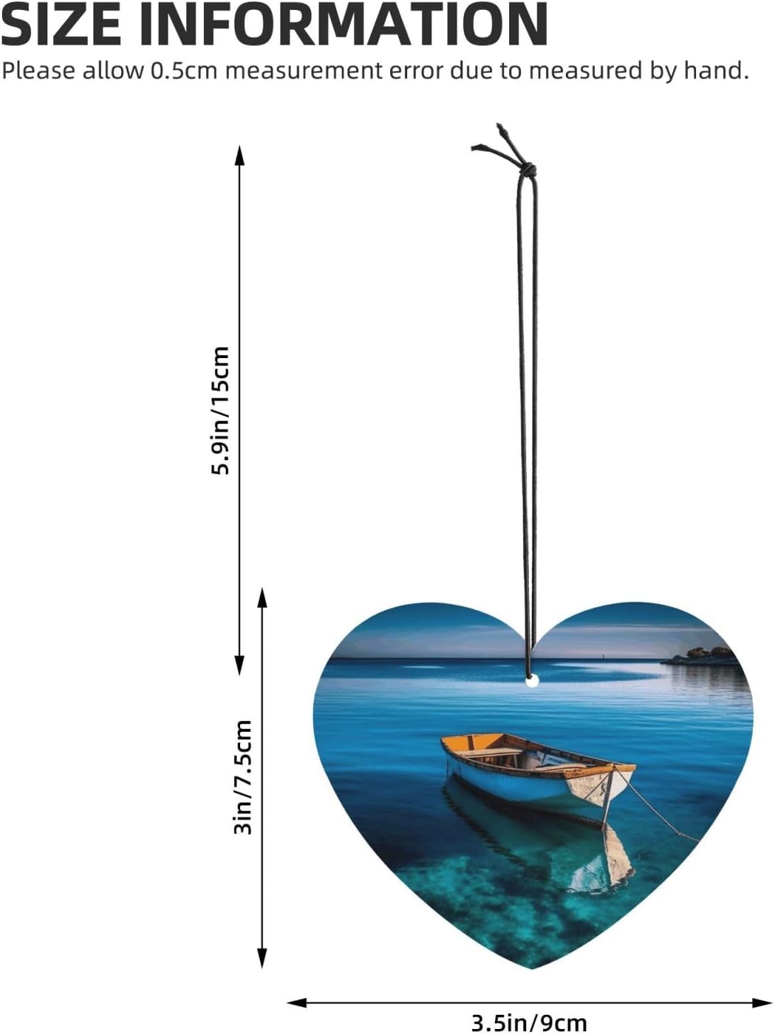 Car Air Fresheners Cards Set of 4 Pieces,Boat in Blue Water Mirror Pendant Hanging Scented Cards for Wardrobe Bathroom Long-Lasting Auto Aromatherapy Tablets Gifts Car Rearview image 4