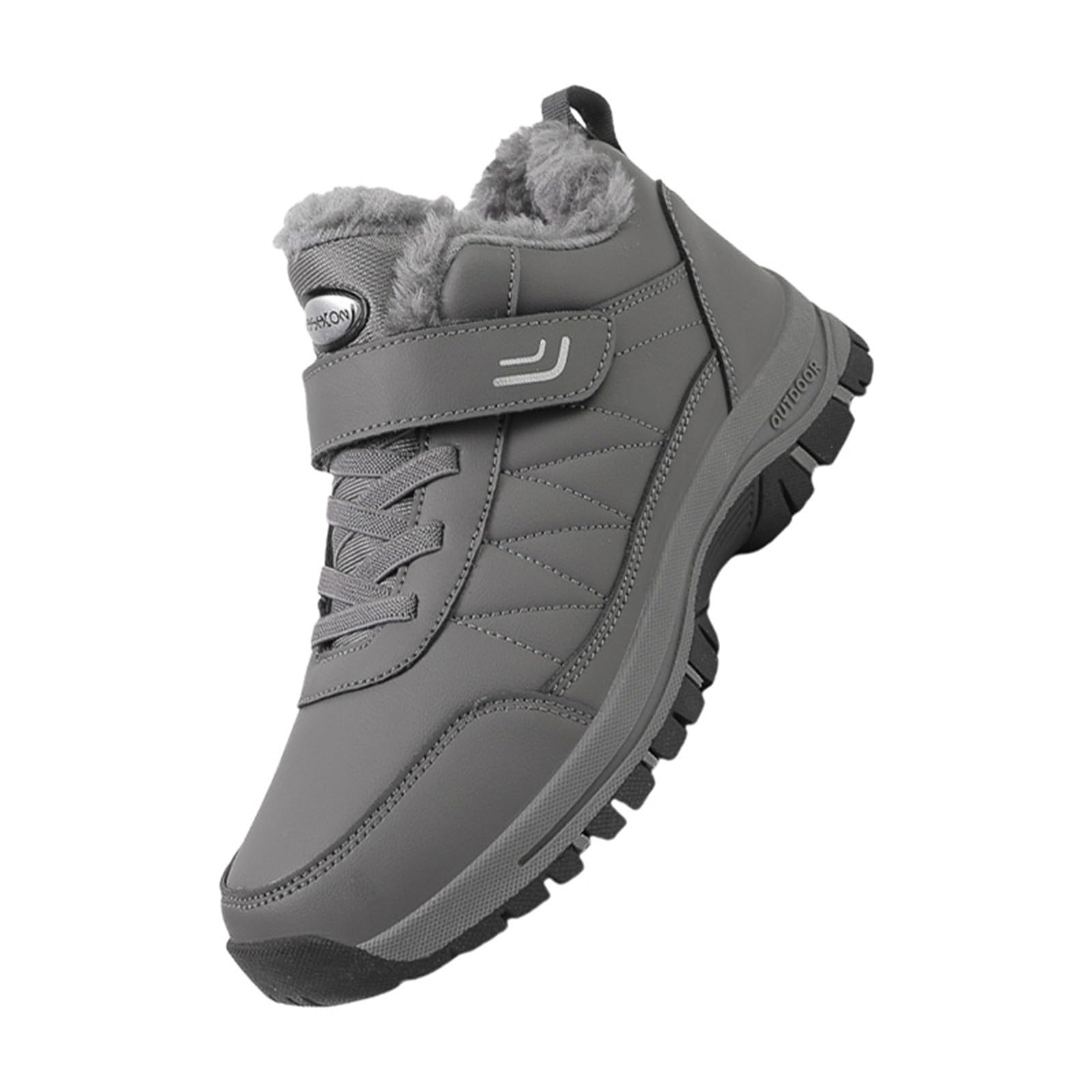 Generisch Sneaker da uomo e da donna, scarpe sportive invernali, comode e antiscivolo, ortopediche, scarpe invernali, leggere, corte, slipon, stivali larghi