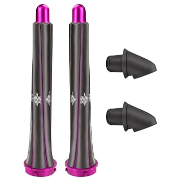 2 Pieces 20mm/0.78 Inch Long Hair Curling Barrels for Dyson Airwrap Styler Attachment with 2 Adapter for Dyson HD01 HD02 HD03 HD04 HD07 HD08 HD15 HD16, Converting Hair Dryer To Curling Iron