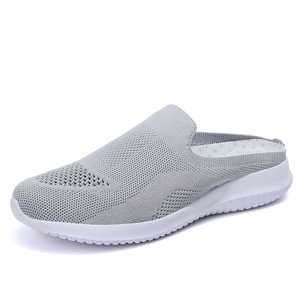 GOSPT Women's Backless Slip on Mesh Sneakers Shoes Ladies Comfortable House Slippers
