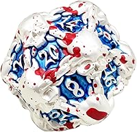 Vista 9 de DNDWoW Big Metal Skull D20 Dados Silver Black Skull Dice BKSH