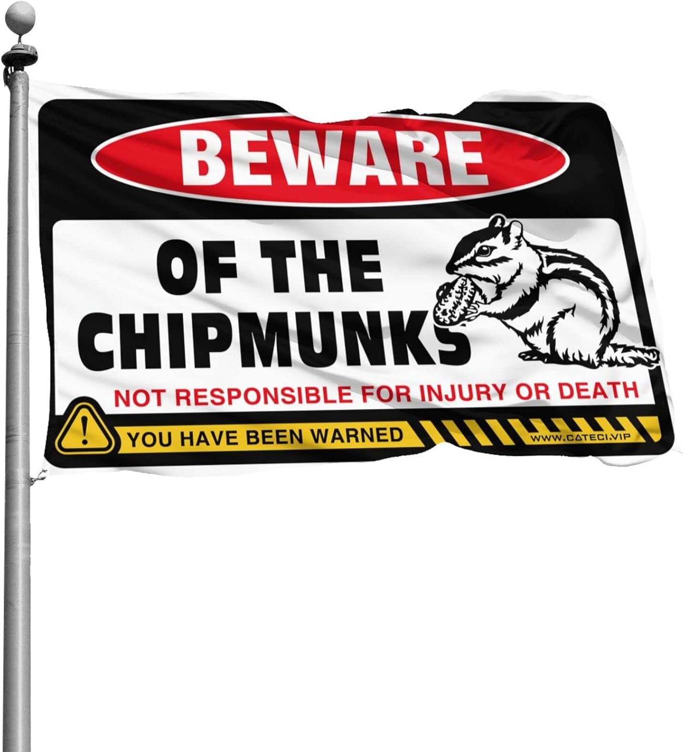 Meme Flags For Room Beware of Chipmunks Flag Dorm Flags (Size : 120X180CM)