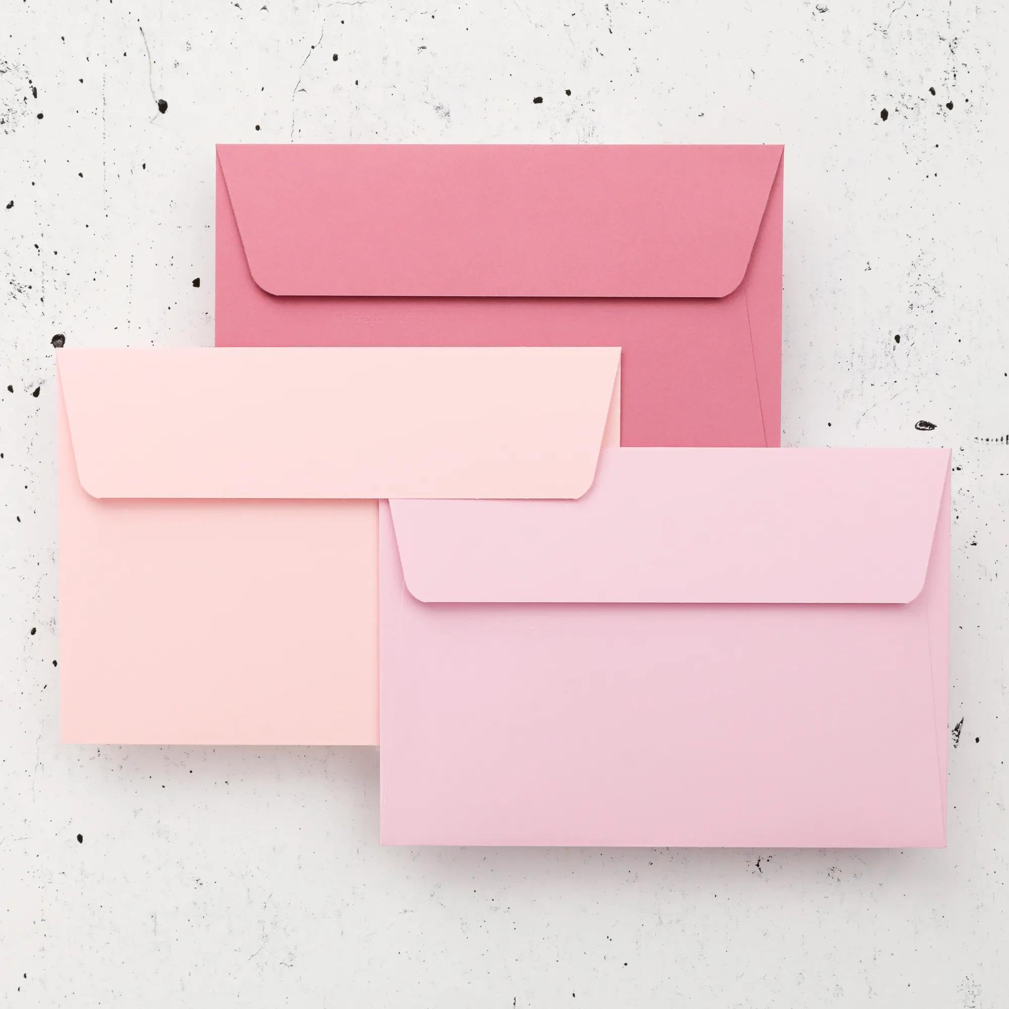 Clairefontaine Enveloppes C6 Rose Dragée 120g Auto-Adhésives Lot 20 – Format 11,4 x 16,2 cm Papier Lisse