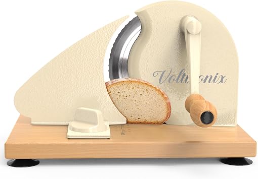 Upgrade Manual Bread Slicer for Homemade Sourdough Bread | Adjustable Thickness with Stainless Steel Serrated Blade, Non-Slip Suction Cups, Ideal for Home Kitchens and Bakeries