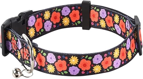 Miniatura 2 de NISIYE Collar de perro ajustable con diseño de campana, diseño especial, ultra cómodo, suave, de nailon, transpirable, para perros pequeños,