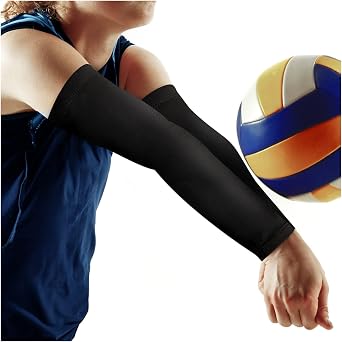 Volleyball Arm Cover, Arm Sleeve for Women and Men, Sports Arm Cover, UV Protection, Anti-Fray, Compression, Anti-Slip, Sweat-Absorbent, Quick-Drying, for Japanese Volleyball, Baseball, Golf