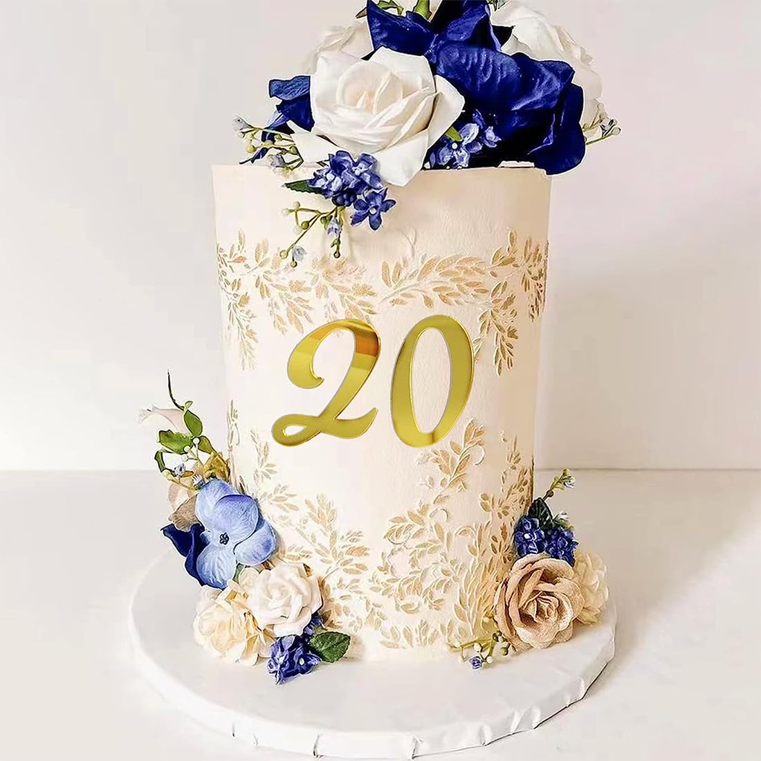 AFCJLTO Set 10 Topper Torta Numero in Acrilico Oro - Topper Torta Compleanno, Compleanno, Nozze, Matrimonio - Decorazione Torta Cake Cifra Numero 0-9 per ogni occasione, oro