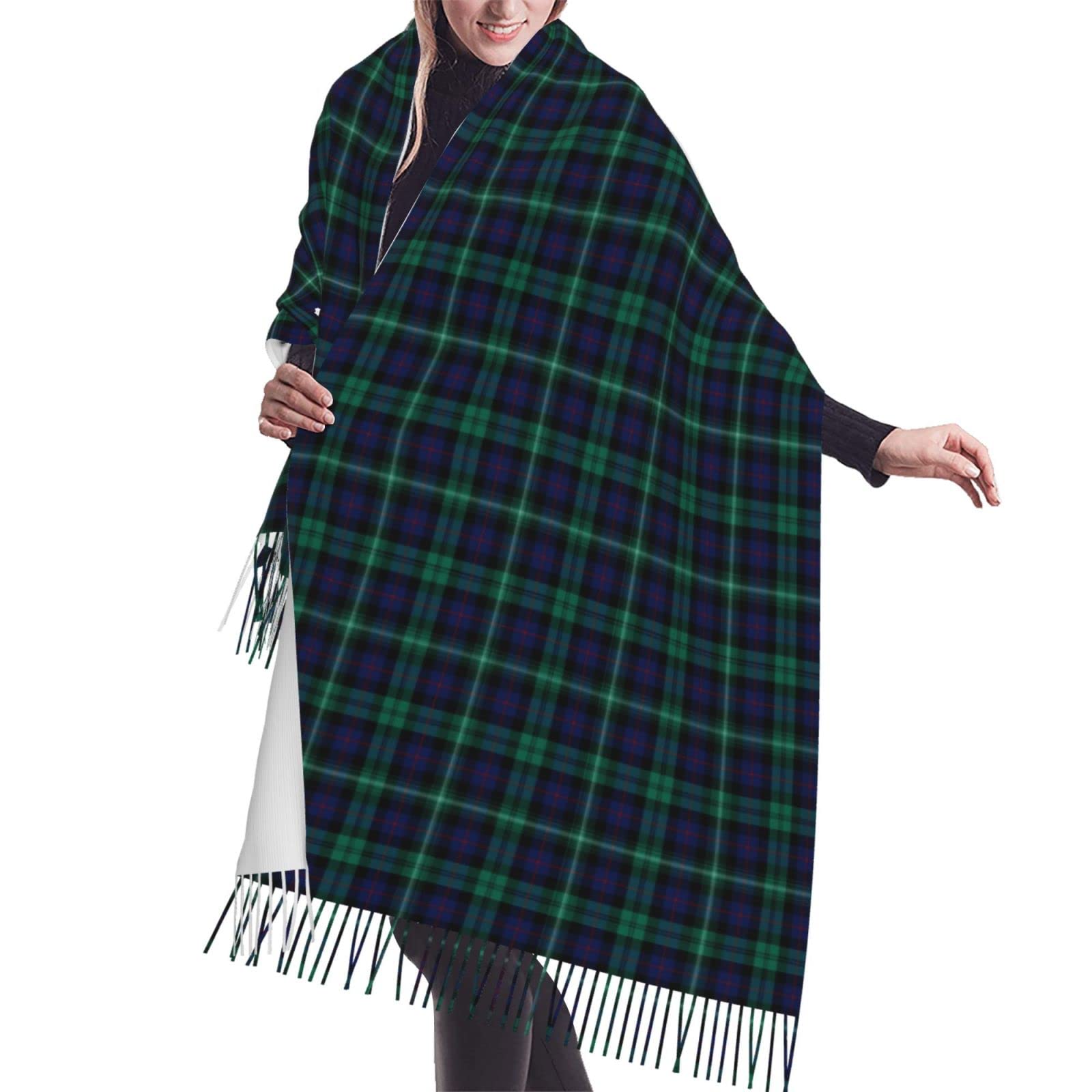 HLBSDM Clan Pringle Tartan Cashmere Fringe Scarf Silk Scarves Are The Most Classic Soft