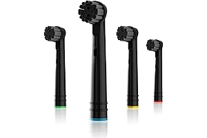 Sustainable Bamboo Charcoal Infused Replacement Brush Heads Compatible with Oral-B Electric Toothbrushes