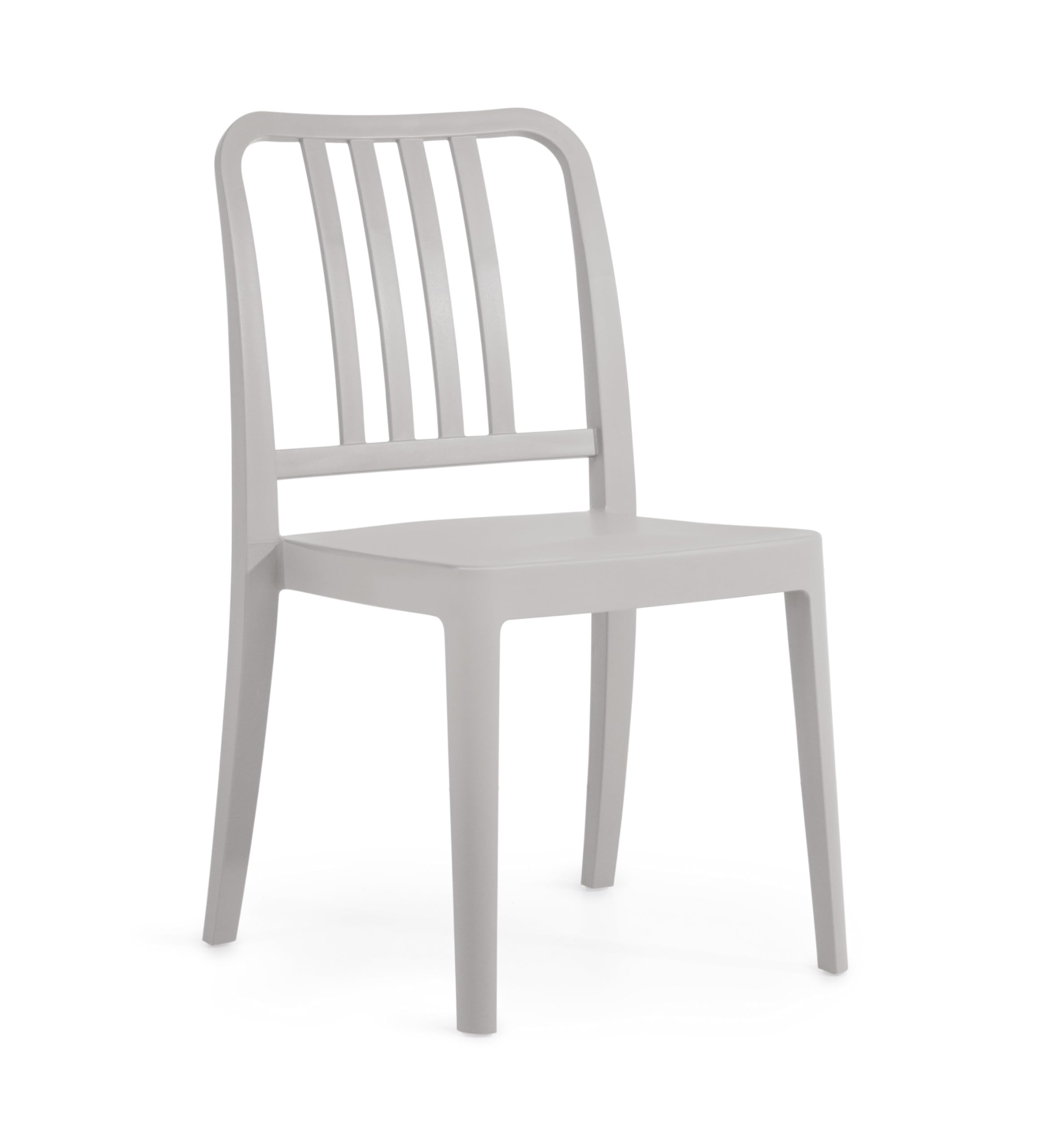 PAPATYA Varia-S 1er-Set Designer- Kunststoffstuhl, 200 kg belastbar, Gartenstuhl, wetterfester Balkonstuhl, Terrassenstuhl, Hotelstühle, Restaurantstühle, Stapelstuhl (Hellgrau)